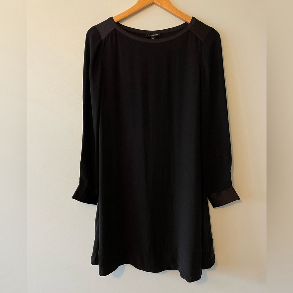 Eileen Fisher Silk Crepe Georgette Dress/Tunic 100% Silk XS